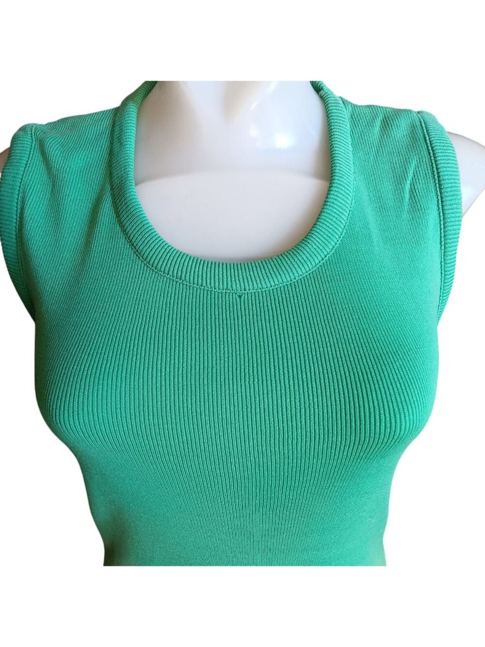 True Vintage Medium Sleeveless Ribbed T-shirt 1960's Mod Fade Knit Tank Top